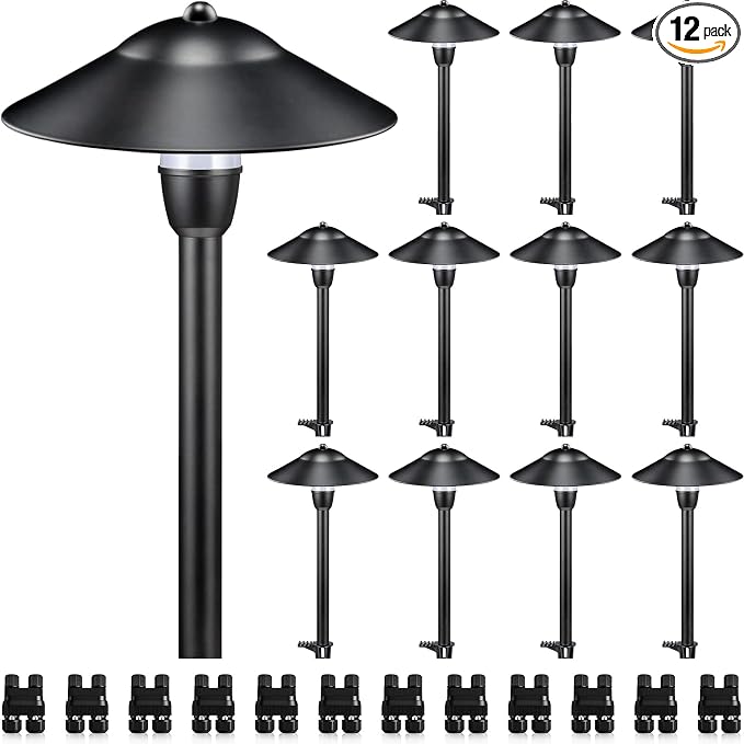 SUNVIE LED Low Voltage Landscape Lights 3W Cast-Aluminum Pathway Lights Low by SUNVIE