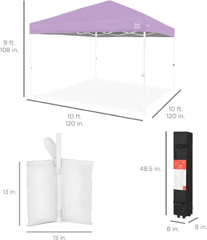 Best Choice Products 10x10ft Pop Up Canopy Tent, Outdoor Shade, 1 Person 1 - Image 9