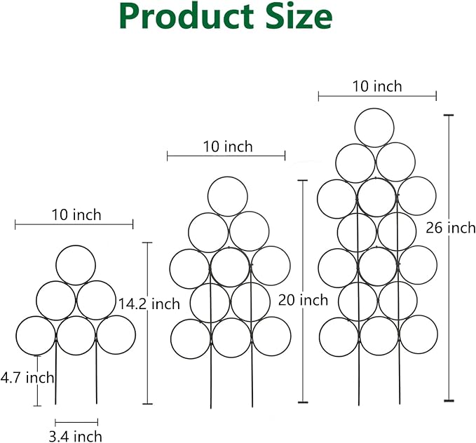 Trellis for Climbing Plants Indoor, 3 Pack Stackable Garden Trellis for Potted - Image 2