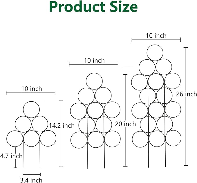 Trellis for Climbing Plants Indoor, 4 Pack Stackable Garden Trellis for Potted - Image 2