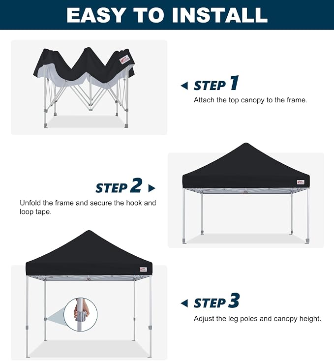 MASTERCANOPY Pop Up Canopy Tent Commercial Grade 10x10 Instant Shelter - Image 7