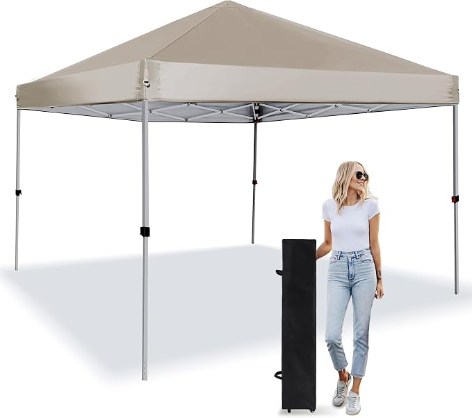 Canopy Tent 8X8 FT, Instant Pop Up Shelter w/Carry Bag, 4 Ropes, Adjustable by LANMOUNTAIN