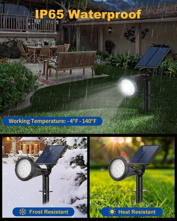 Solar Spot Lights Outdoor, 14 LED Outdoor Solar Lights - Image 5