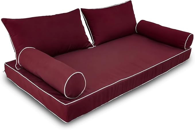 Outdoor Daybed Cushion Cover Twin, Daybed Mattress Bolster Pillow Fitted Sheet by Unknown