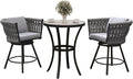 Grand patio 3-Piece Outdoor Swivel Bar Stools Set of 2 by GrandPatio