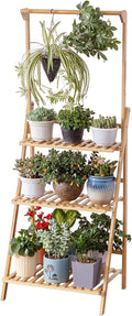 COPREE Bamboo 3-Tier Hanging Plant Stand Planter Shelves Flower Pot Organizer by COPREE