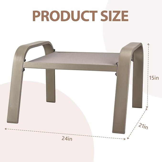 Patio Ottomans Multipurpose Furniture Footstolls Small Seat Portable Chairs - Image 2