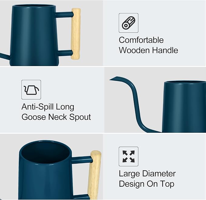 Watering Can Indoor Plants, 35 oz/1000 ml Metal Stainless Steel Watering Can Pot - Image 5