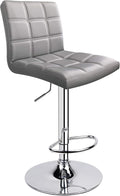 Leopard Modern Square PU Leather Adjustable Bar Stools by LEOPARDPRODUCTS