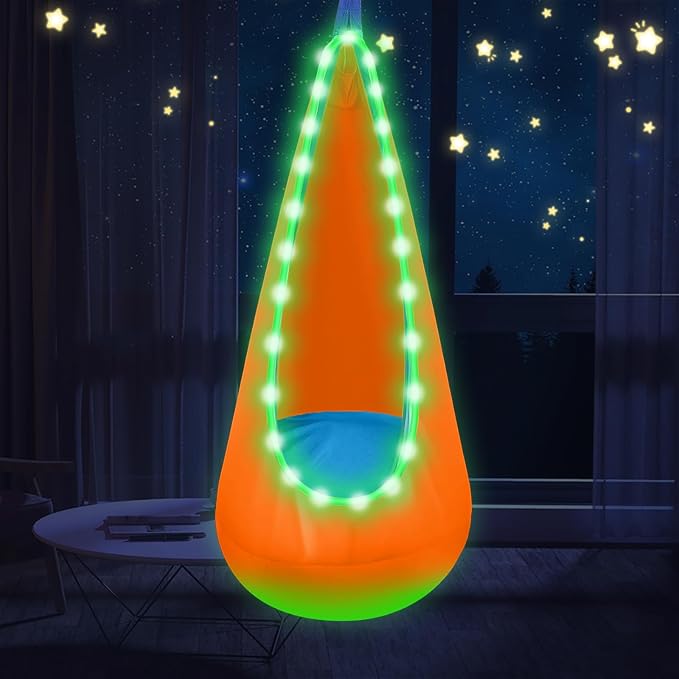 Light Up Swing Chair Hammock Chair Indoor Outdoor - Image 6