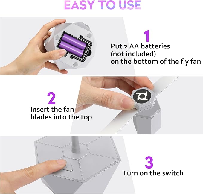 Fly Fans for Tables, Fly Repellent Fan Outdoor Indoor Keep Flies Away, - Image 6