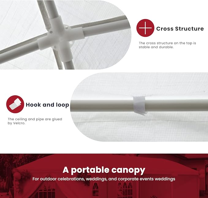 10x10 Gazebo Waterproof Outdoor Canopy Patio Tent Party Tent - Image 4