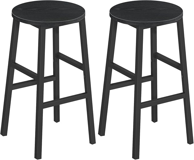 Bar Stools, 24.4 Inch Kitchen Breakfast Bar Stools, Industrial Bar Stools by MAHANCRIS