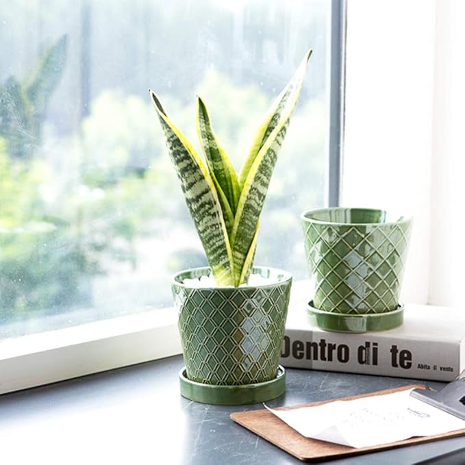 BUYMAX Plant Pots Indoor –5 inch Ceramic Flower Pot - Image 5