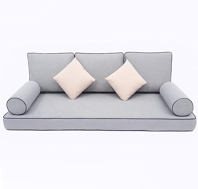 Outdoor Twin Daybed Cushion Set, 8-Piece Patio Swing Bed Mattress by Unknown