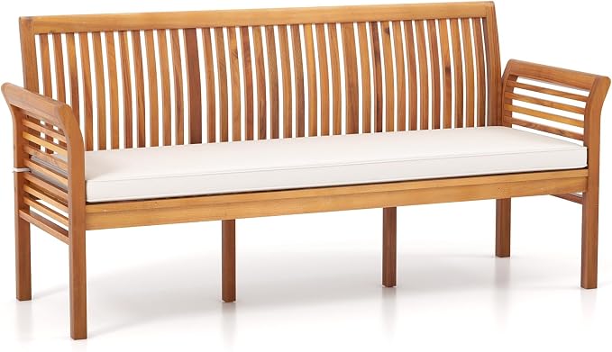 RELAX4LIFE 62.5’’ Outdoor Bench Acacia Wood by RELAX4LIFE
