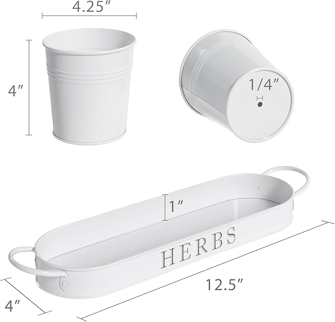 Barnyard Designs Indoor Herb Garden Planter Set - Image 7