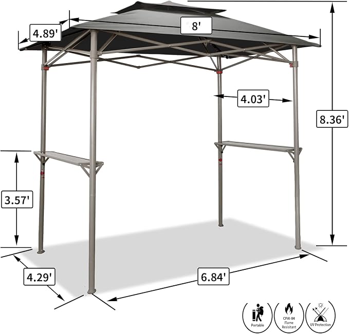 Crown Shades 8x5 Grill Gazebo - Image 6