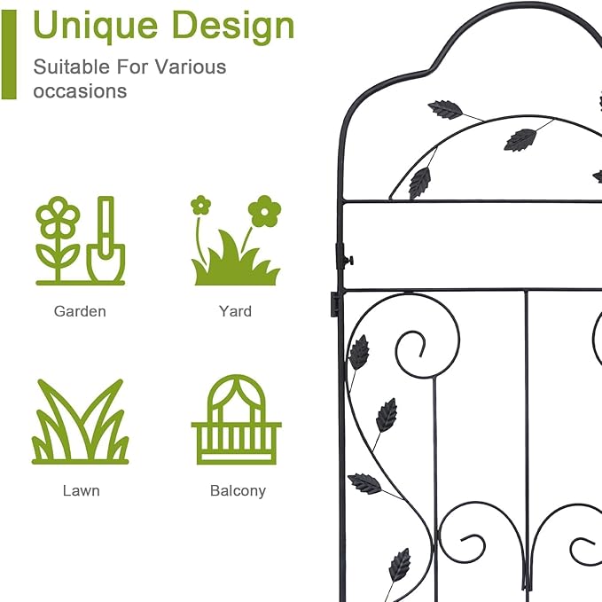 hogardeck 4 Packs 60 * 18 inch Metal Garden Trellis - Image 3