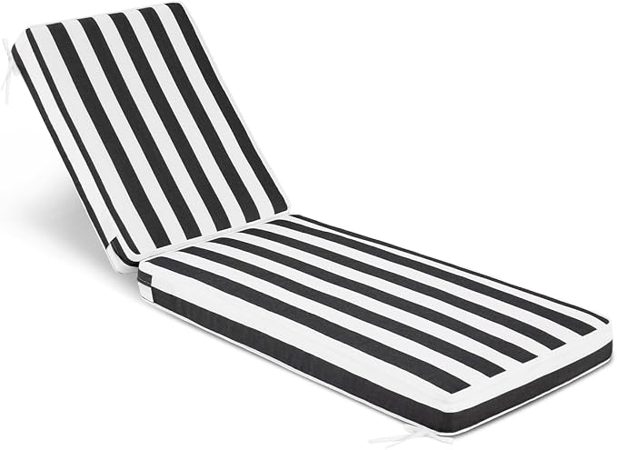Sundale Outdoor Olefin Chaise Lounge Cushion, Water-Resistant Patio Lounge by SundaleOutdoor