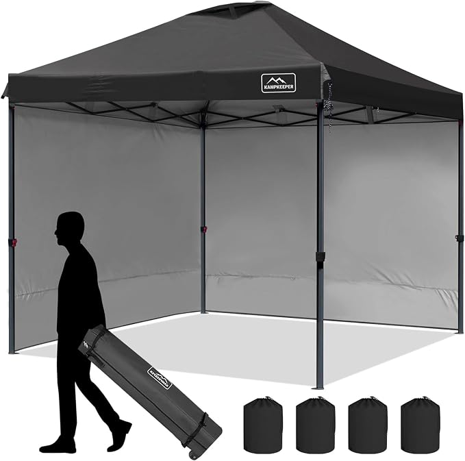 KAMPKEEPER 10x10 Pop-Up Canopy Tent, Waterproof, Portable Shade by KAMPKEEPER