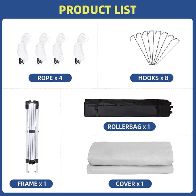 10x10 Durable Pop up Canopy Tent - Image 7