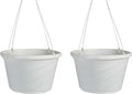 The HC Companies 12 Inch Euro Hanging Planters, Lightweight UV-Resistant by TheHCCompanies