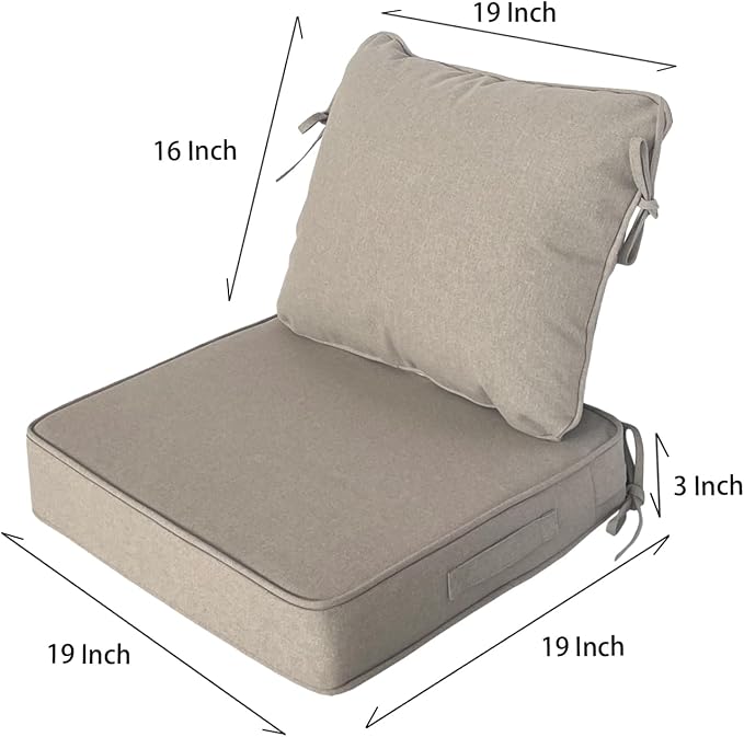 Goodgoods 19"x19" Outdoor Universal Cushion Set of 1 Water-Proof - Image 2