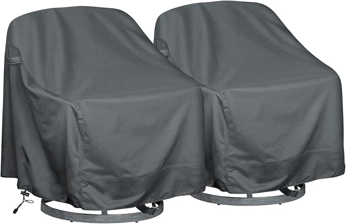 Outdoor Swivel Lounge Chair Cover 2 Pack, Waterproof Heavy Duty Outdoor Chair by HI%C2%B7%C2%B7%C2%B7YOURCOVER