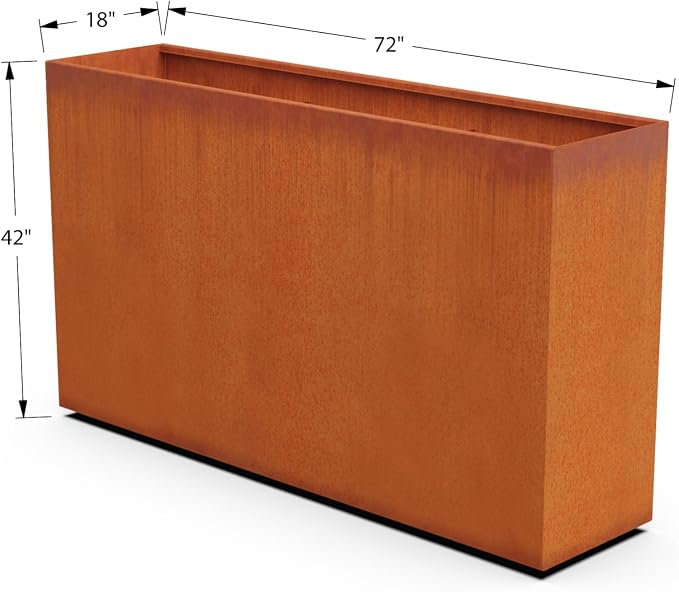 PLANTERCRAFT Corten Steel Planter Rectangle Outdoor Metal Garden Box Heavy Duty - Image 5