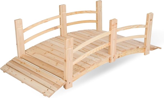 Shine Company 4981N 5 Ft. Cedar Wood Garden Bridge by ShineCompany