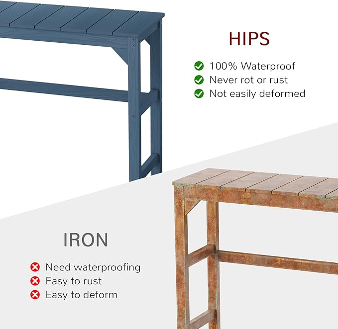 Stoog All-Weather Outdoor Bar Table, Patio Counter Height Bar Tables - Image 4