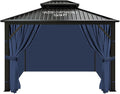 slashome 12'x14' Gazebo Curtains Outdoor Waterproof, Sidewalls by SLASHOME