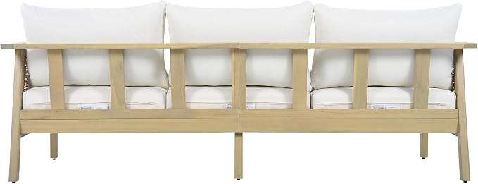 Christopher Knight Home Teras Acacia Wood Outdoor 3 Seater Sofa - Image 8
