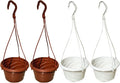 VIDELLY 4 Pieces Plastic Hanging Planters, 5.9 in Dia x 3.54 in H, Flower Plant by VIDELLY