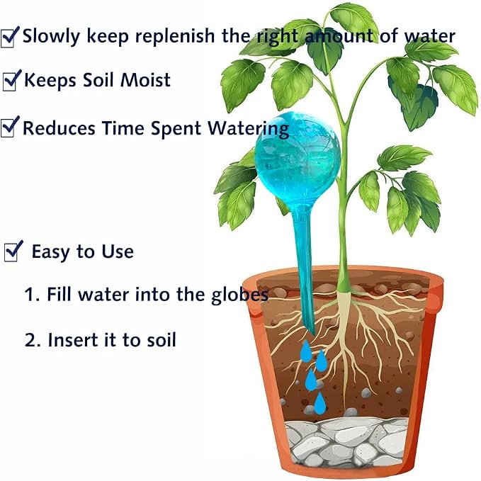 10pcs Plant Self Watering Globe Stakes, Plant Watering Stakes Automatic Plant - Image 6