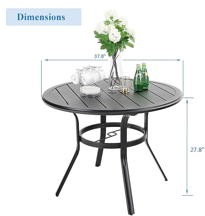 MFSTUDIO 38" Outdoor Dining Table - Image 3
