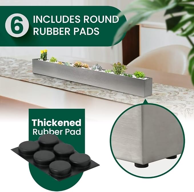 Trough Rectangle Planter Long Window Sill Planter Box Stainless Steel Window - Image 4