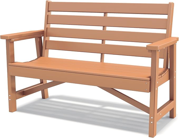 GREENVINES Outdoor Bench | 51.5’’ | HDPE | Garden Benches | Weatherproof | by GreenVines