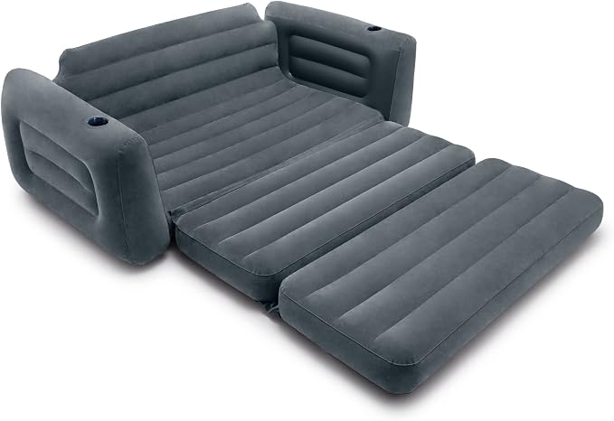 Intex Inflatable Pull-Out Sofa: Velvety Surface, 2-in-1 Valve - Image 6