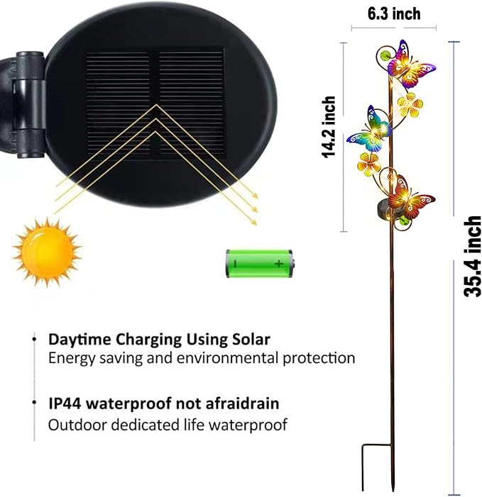 NAN ZAI NAN FANG Butterfly Solar Stake Lights, Waterproof, - Image 6