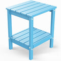 GREENVINES Adirondack-Outdoor-Side-Table | 14 x 13 Inches | HDPE Plastic | All by GreenVines