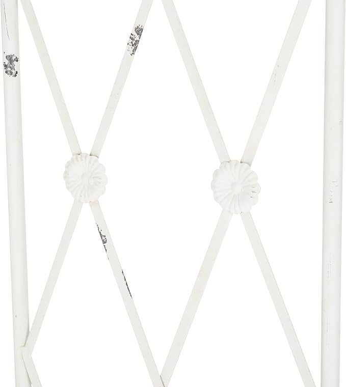 SAFAVIEH Outdoor Collection Atticus Antique White Wrought Iron Lattice Arch - Image 8