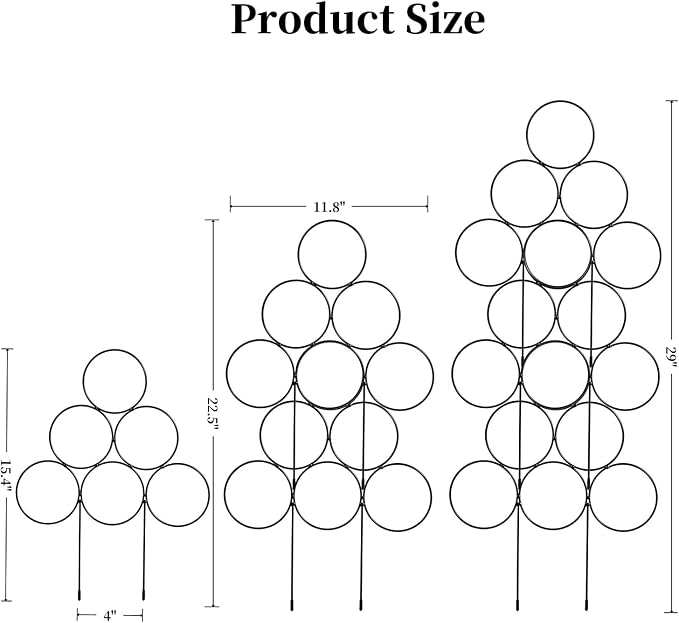 Garden Plant Trellis for Indoor Plants, Stackable Metal Trellis Supports for - Image 2