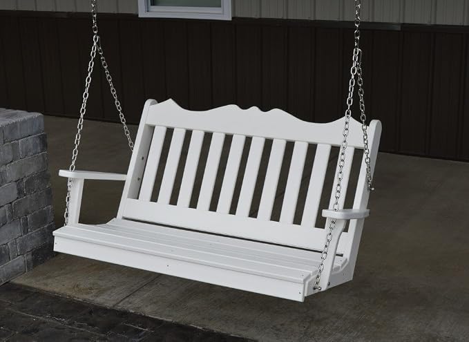A & L Furniture Poly Royal English Porch Swing by Unknown