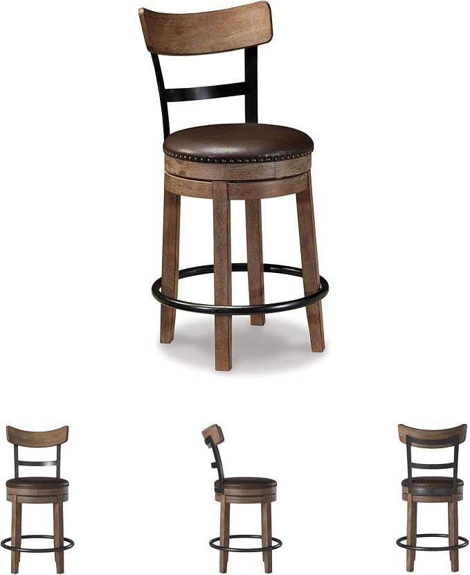 Signature Design by Ashley Pinnadel |24.25" Counter-Height Swivel Bar Stool – - Image 7