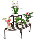 Corner Plant Stand Outdoor Metal, 2 Tier Heavy Duty Ladder Plant Shelf Indoor by Dipion