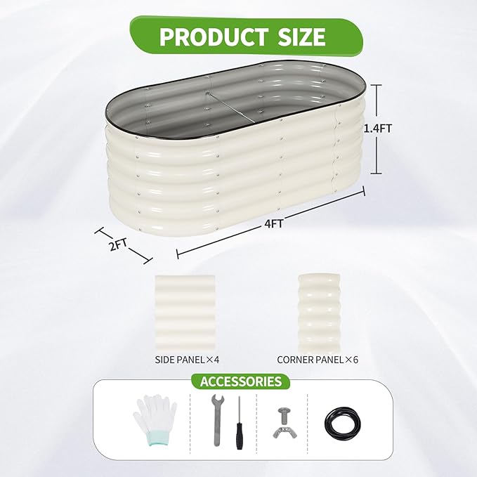 Galvanized Raised Garden Bed Outdoor- 2 Pcs Raised Beds - Image 6