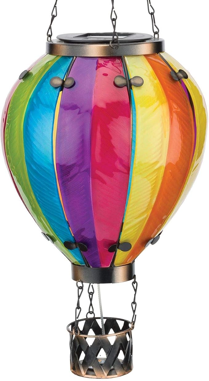 Regal Art & Gift 23.5 Inch Hot Air Balloon Solar Lantern – Hanging by REGALARTGIFT