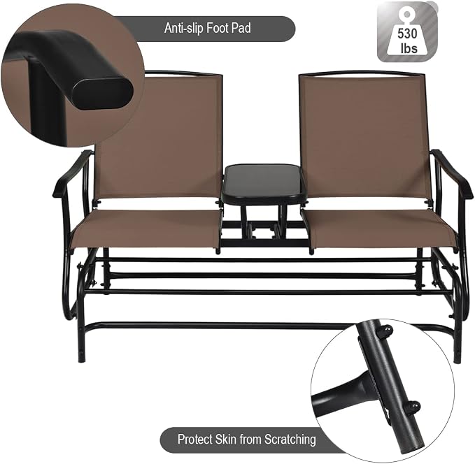 Giantex Patio Bench Glider Chair - Image 5